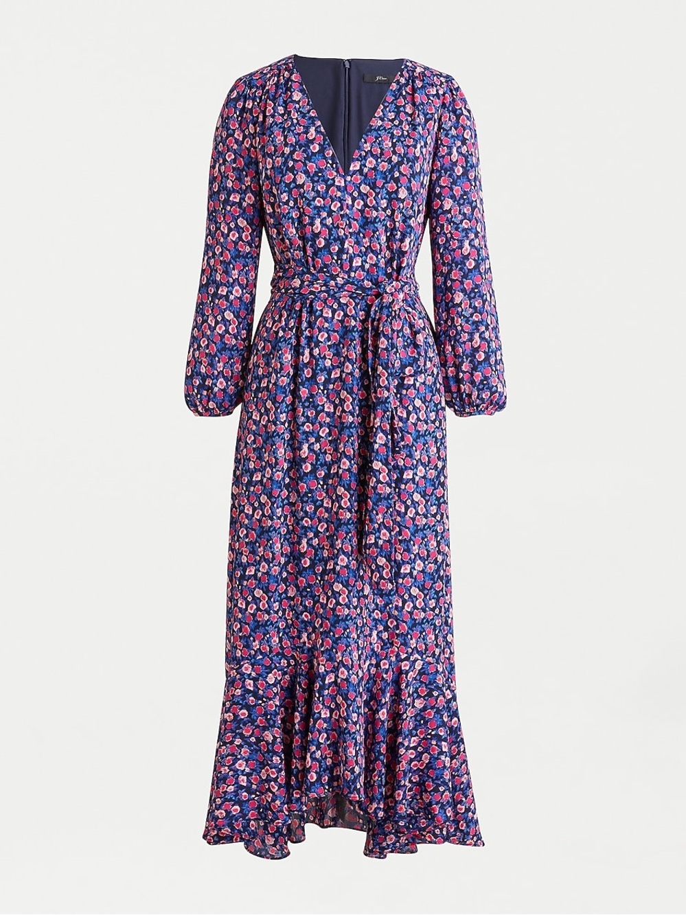 J. Crew Midi Dress in Dotted Floral